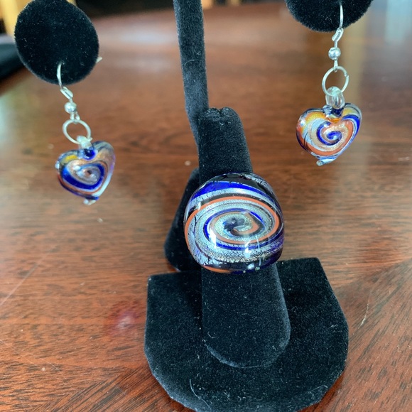 Artisan Art Glass Jewelry Set - Picture 2 of 9